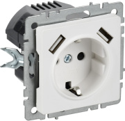 фото Розетка с заземлением  IEK BR-R14-16-U21-D21-K91