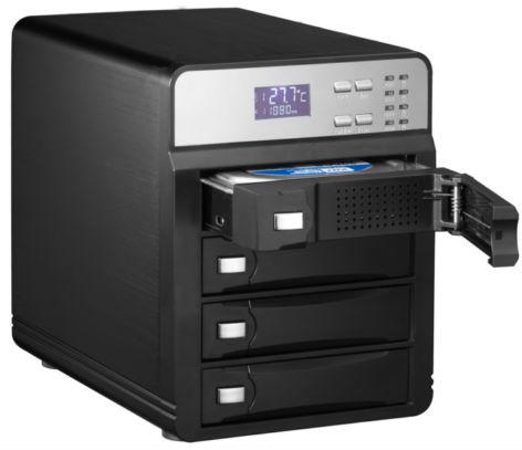 

Внешний корпус AgeStar 3C4B3A1 4x3.5" HDD SATA 3Gb/s, RAID, USB3.0/eSATA, алюминий, вентилятор, LCD., 3C4B3A1