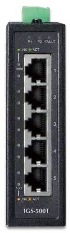 

Коммутатор Planet IGS-500T IP30 Compact size 5-Port 10/100/1000T Gigabit Ethernet Switch, IGS-500T