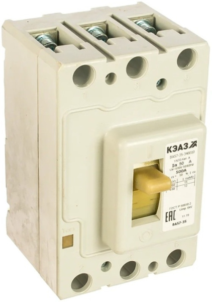 Изображение товара Автоматический выключатель КЭАЗ 108613 ВА57-35-340010-50А-500-690AC-УХЛ3