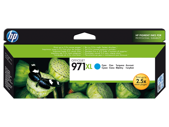 

Картридж HP 971XL CN626AE cyan для Officejet Pro X451dw/X476dw/X551dw/X576dw 6600 стр, 971XL