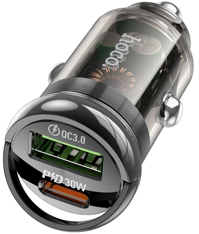 

Зарядное устройство автомобильное Hoco Z53A 6942007611305 30Вт, USB, Type-C, черный, коробка, Z53A
