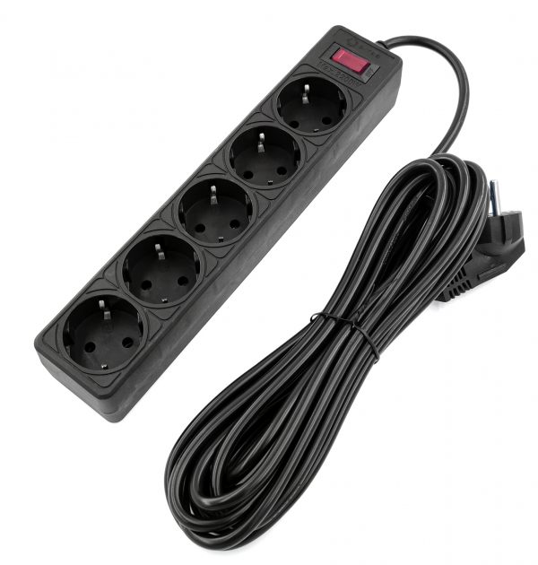 

Сетевой фильтр 5bites SP5B-550 GARDA 5S/3*0.75MM2/5M/BLACK, SP5B-550