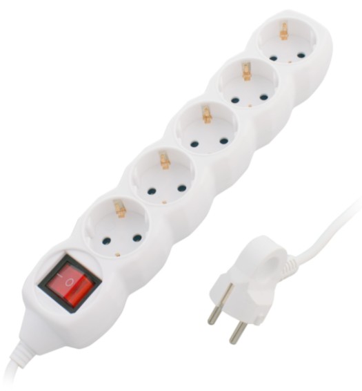 

Удлинитель Старт С/У S 5x3-ZV колодка на 5 розеток, 3 м, провод ПВС с сечением 3х0,75 мм2, заземление, кнопка включения, 2200 Вт, 10 А, негорючий, уда, С/У S 5x3-ZV