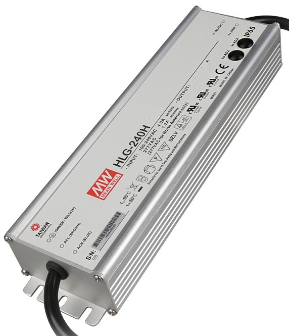 

Драйвер светодиодный Mean Well HLG-240H-48A 240 Вт; 5000 мА / 24…48 В (стаб. по току или напр.); вход: 90…305 В; IP65 (ИП для светодиодного освещения), HLG-240H-48A