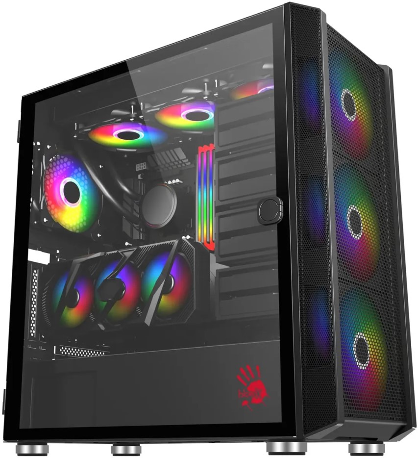 

Корпус ATX Bloody BD-CC119-BK без БП, боковая панель из закалённого стекла, 2*USB 3.0, BD-CC119-BK