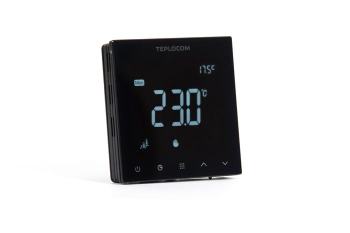 

Термостат Бастион TEPLOCOM TSF-Prog/LUX 220В, 16А, от 5°С до 70°С, сенсорное управление, LCD-дисплей, TEPLOCOM TSF-Prog/LUX