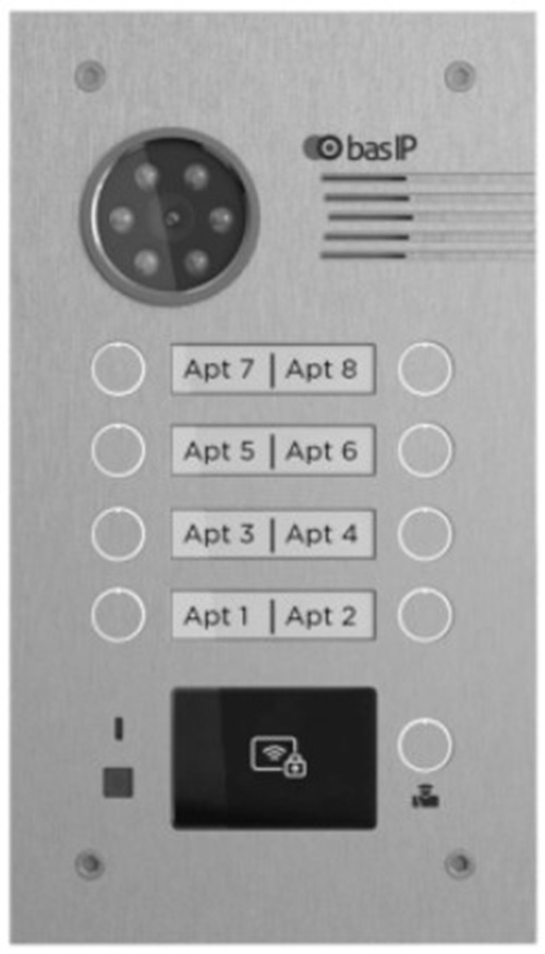 Вызывная панель BAS-IP BA-08BD Silver многоабонентская