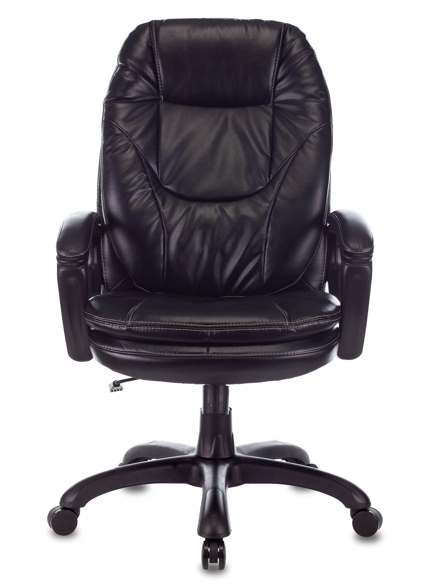 

Кресло Бюрократ CH-868N руководителя, цвет черный Leather Venge Black искусственная кожа, крестовина пластик, CH-868N