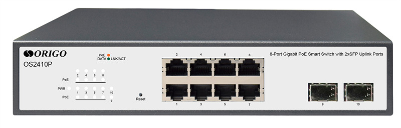 

Коммутатор настраиваемый ORIGO OS2410P/120W/A1A L2 PoE 8x1000Base-T PoE, 2x1000Base-X SFP, PoE-бюджет 120 Вт, комплект для установки в 19" стойку, OS2410P/120W/A1A