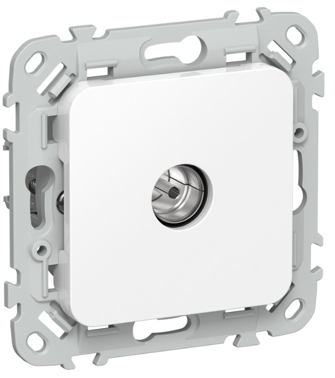 

Розетка телевизионная проходная IEK FI-A13-P-K01 FLITE экранированная тип M РТВм-1-1-2-ФлБ белый, FI-A13-P-K01