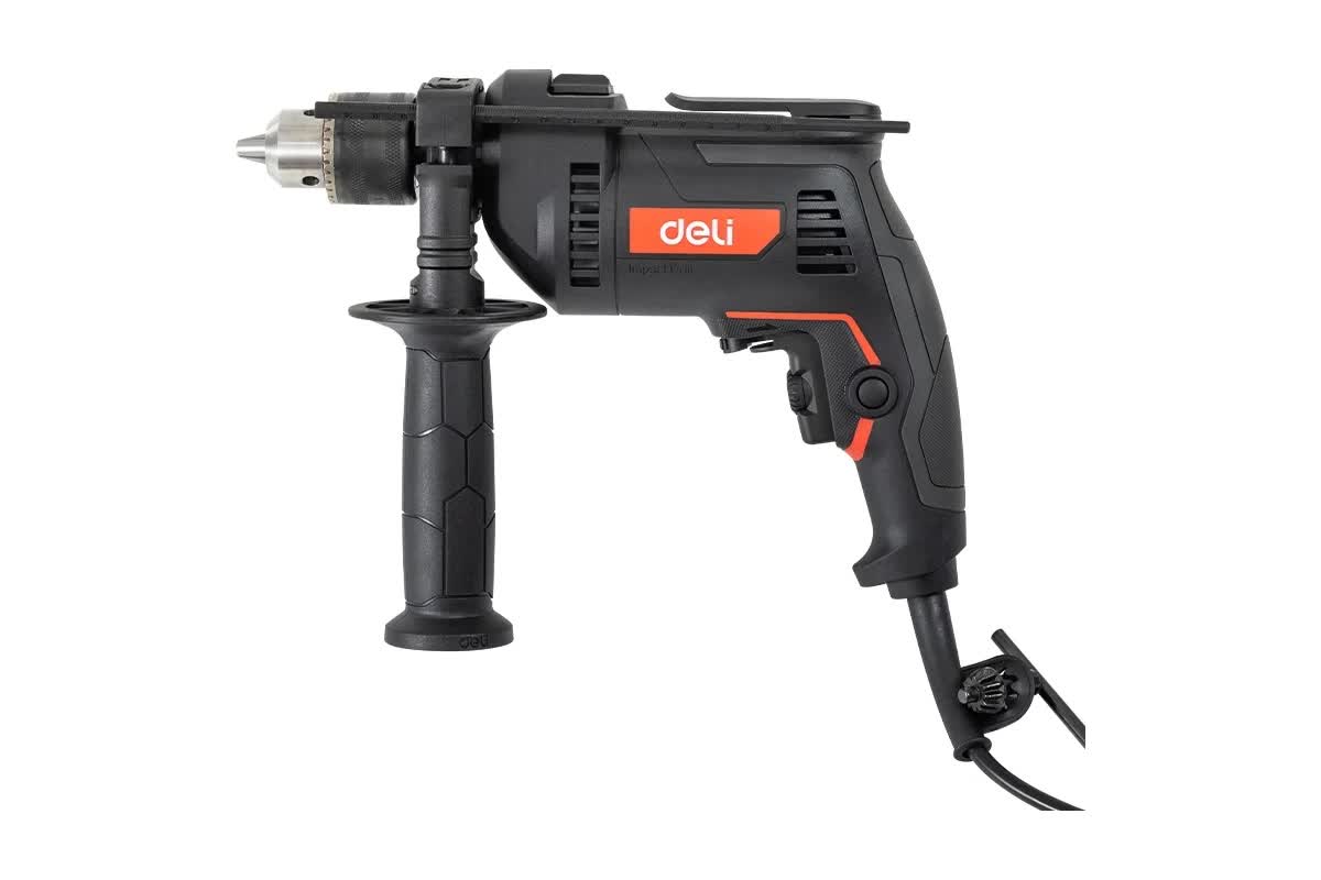 

Дрель - шуруповерт Deli DE-CZ13-1E сетевая (680Вт, 13мм, 3000об/мин, 48000уд/мин, картон), DE-CZ13-1E