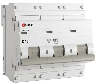 Изображение товара Автоматический выключатель EKF mcb47100-3-40D-pro 40А IP20 для защиты сети