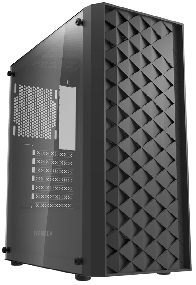 

Корпус ATX Lyambda LGT-03 черный, без БП, боковая панель из закаленного стекла, 2*USB 3.0, audio, LGT-03