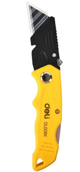 Изображение товара Строительный нож Deli DL006K со сменными лезвиями и высоким качеством