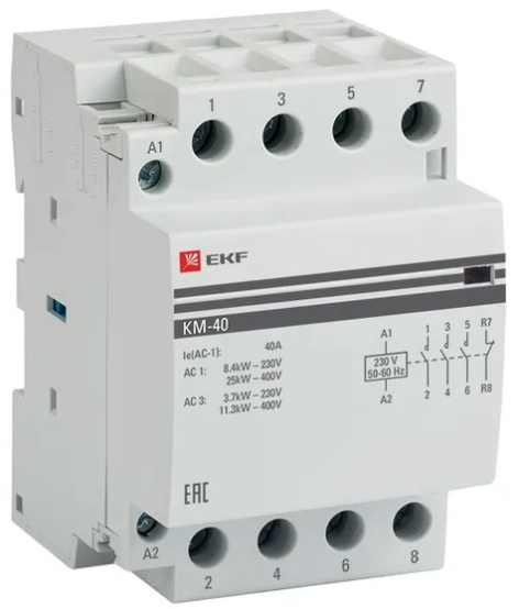 Изображение товара Модульный контактор EKF km-3-40-31 40 А 3 NOI 1 NCL