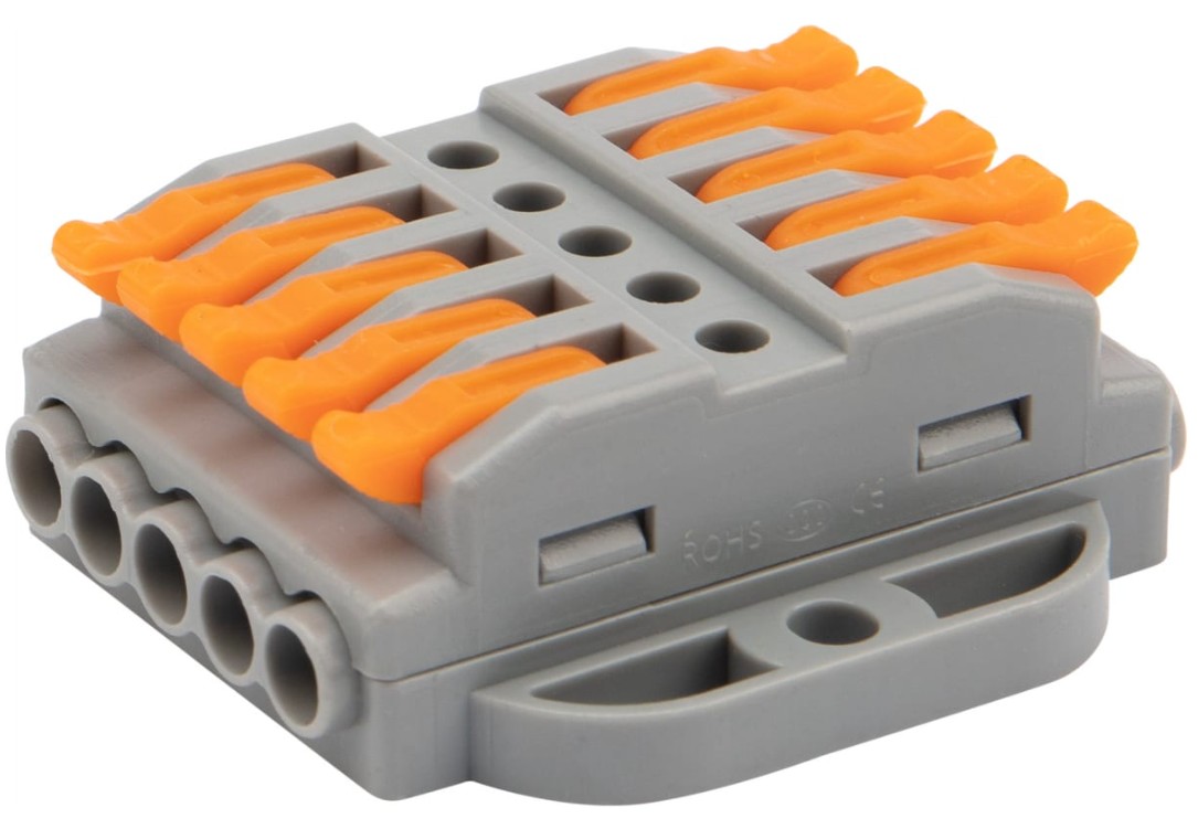 

Клемма Rexant 07-6265 СМК 222-425P проходная 5 полюсов, с монтажной площадкой, 07-6265