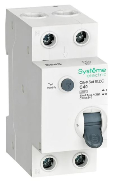 Изображение товара Автоматический выключатель дифференциального тока C9D36640 Systeme Electric City9 Set