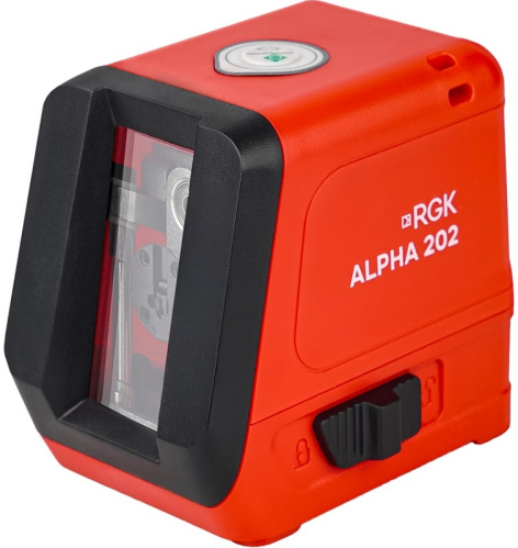 Изображение товара Лазерный уровень RGK ALPHA 202 с зелёным лучом, точностью 1 мм/м, 20 м диапазона
