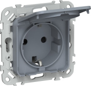 фото Розетка с заземлением  IEK FI-R16-16-1-44-K35