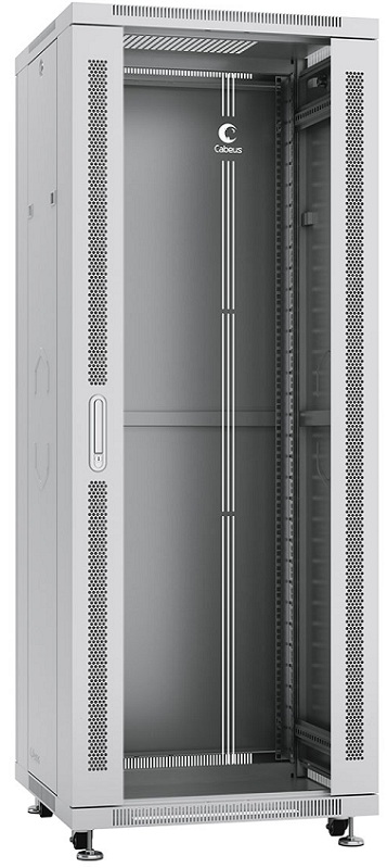 

Шкаф напольный 19", 32U Cabeus SH-05C-32U60/80 600x800x1610mm (ШхГхВ) передняя стеклянная и задняя сплошная металлическая двери, ручка с замком, цвет, SH-05C-32U60/80