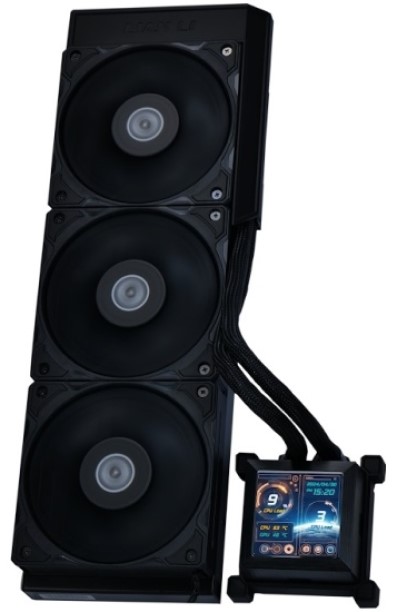 

Система охлаждения жидкостная Lian Li HydroShift LCD 360S G89.GHSLCD36SB.R0 LGA1700/AM4/AM5 (black, 3*120mm, 200-2500RPM, 29.8dBa, 73.14CFM 4-pin PWM), HydroShift LCD 360S