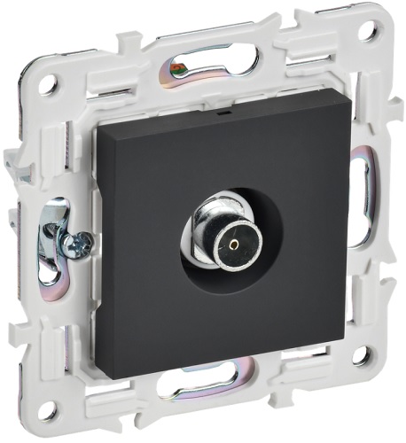 

Розетка телевизионная оконечная IEK SK-A10-O-K53 SKANDY SK-A12G Графит, SK-A10-O-K53