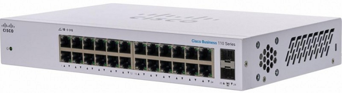 

Коммутатор Cisco SB CBS110-24T-EU CBS110 Unmanaged 24-port GE, 2x1G SFP Shared, CBS110-24T-EU