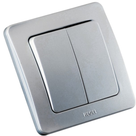 Изображение товара Выключатель двухклавишный HEGEL ВС16-351-06