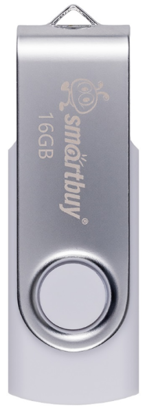 Изображение товара USB флешка SmartBuy Twist 16 ГБ USB 2.0 серебристая поворотная