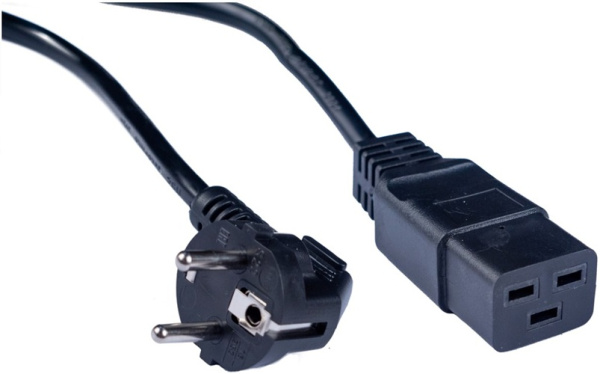Изображение товара Кабель питания Cabeus 3 м c вилкой Schuko и разъемом IEC 320 C19