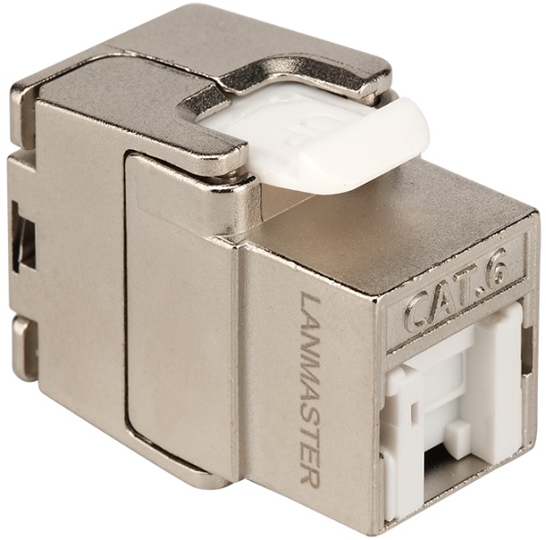 

Модуль Lanmaster LAN-TK45S6/180R Keystone ToolLess, RJ45, экранированный, кат.6, со встроенной шторкой, 180 градусов, LAN-TK45S6/180R