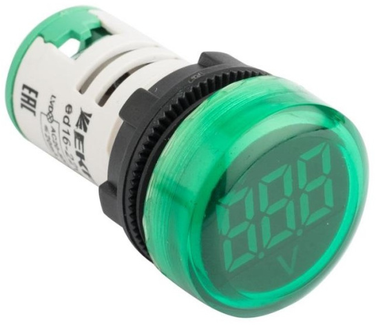 Изображение товара Индикатор EKF ed16-22vd-g Зеленый диаметр 22 мм IP54 надежный