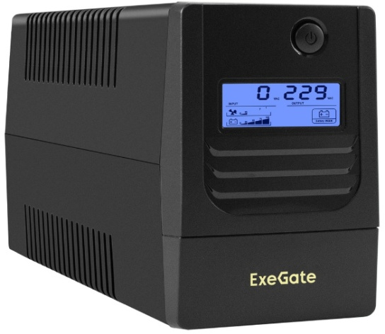 Изображение товара Источники бесперебойного питания Exegate Smart LB-650.LCD.AVR.2SH Линейно-интерактивный 650 ВА