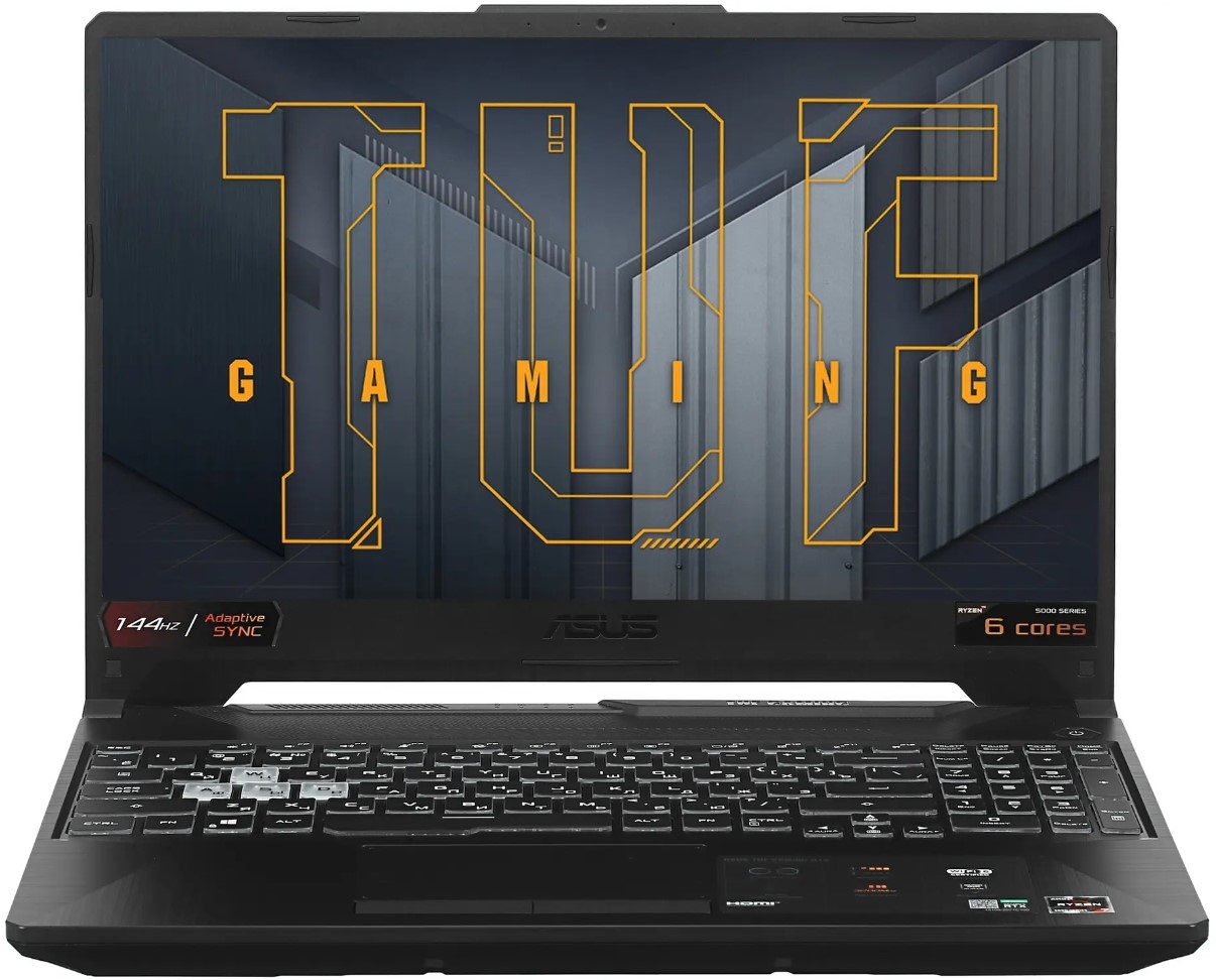 

Ноутбук ASUS TUF Gaming A15 FA506NF 90NR0JE7-M00550 Ryzen 5 7535HS/16GB/512GB SSD/RTX 2050 4GB/15.6" FHD IPS/WiFi/BT/cam/noOS/black, TUF Gaming A15 FA506NF