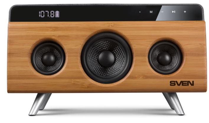 

Портативная акустика Sven АС HA-930 дерево/черный 30W 1.0 BT/3.5Jack/USB 2200mAh, АС HA-930