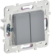 фото Выключатель двухклавишный  IEK SK-V20-0-10-K03