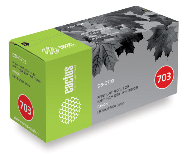 

Картридж Cactus CS-C703 для принтеров Canon LBP2900/LBP3000 2000 стр., CS-C703