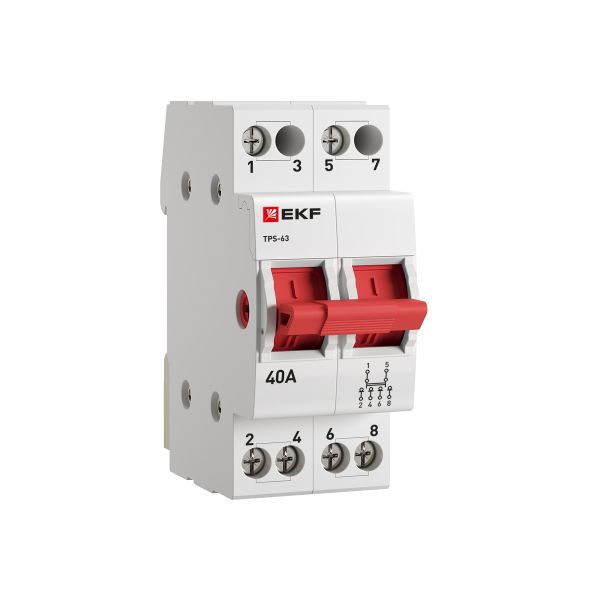 

Переключатель трехпозиционный EKF TPS240 2P 40А PROXIMA, TPS240