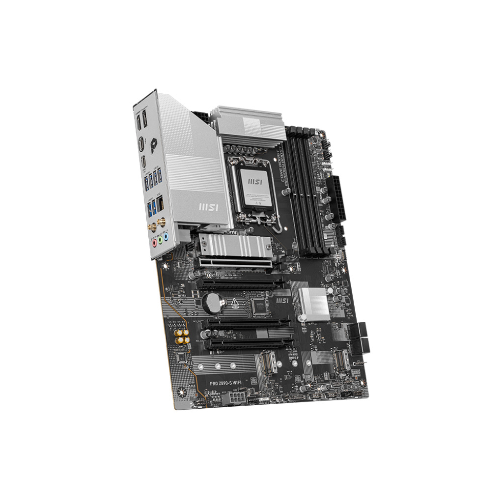 

Материнская плата ATX MSI PRO Z890-S WIFI (LGA1851, Z890, 4*DDR4 (4800), 4*SATA 6G RAID, 4*PCIe, 3*M.2, WiFi, BT, HDMI, DP, 6*USB 3.2, USB Type-C), PRO Z890-S WIFI