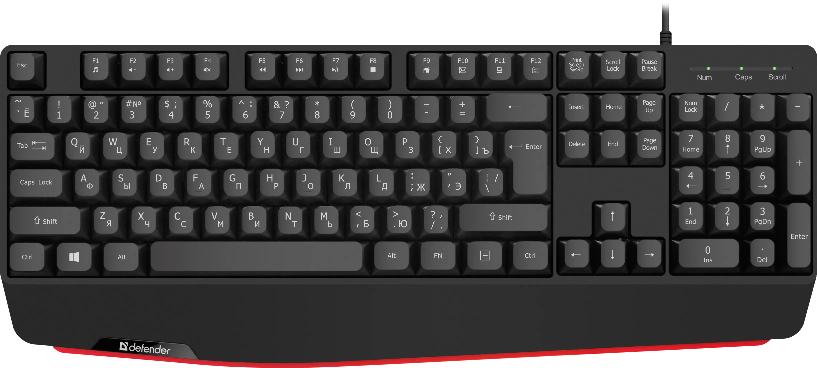 

Клавиатура Defender ATOM HB-546 RU 45546 BLACK 1.8M, ATOM HB-546 RU
