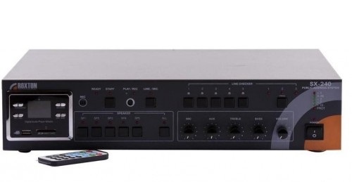 

Система Roxton SX-240 оповещения: USB-проигрыватель-тюнер-усилитель 240 Вт, 1 микр./2 лин. входа, 5 зон, SX-240