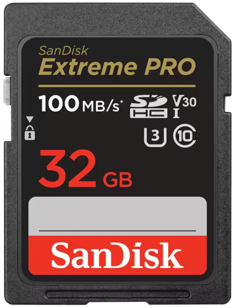

Карта памяти 32GB SanDisk Extreme PRO SDSDXXO-032G-GN4IN 100MB/s Read & 90MB/s Write, Lifetime Warranty, Extreme PRO