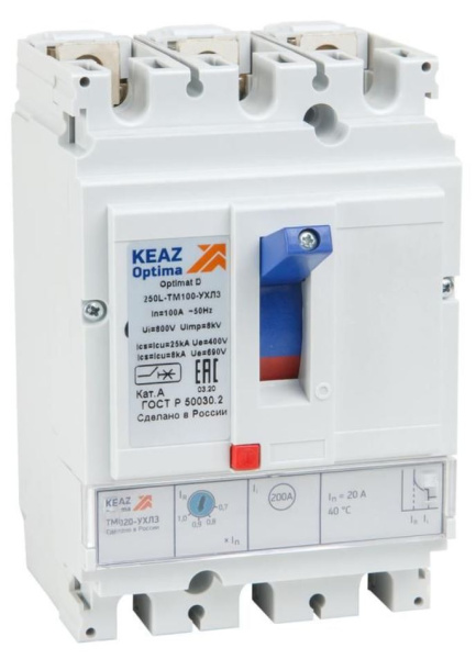Изображение товара Автоматический выключатель КЭАЗ 291437 3-полюсный 25 А литой корпус