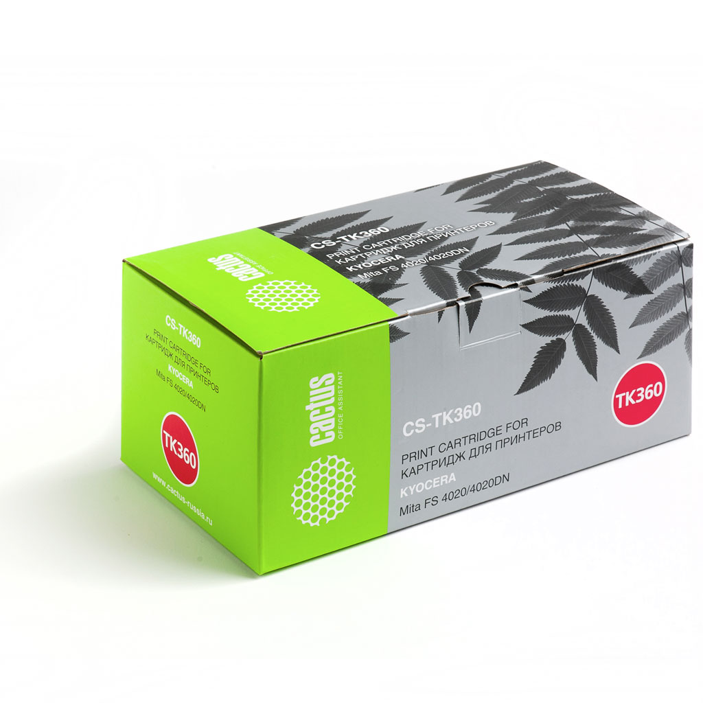 

Картридж Cactus CS-TK360 для принтеров Kyocera Mita FS 4020/4020DN, 20 000 стр., CS-TK360