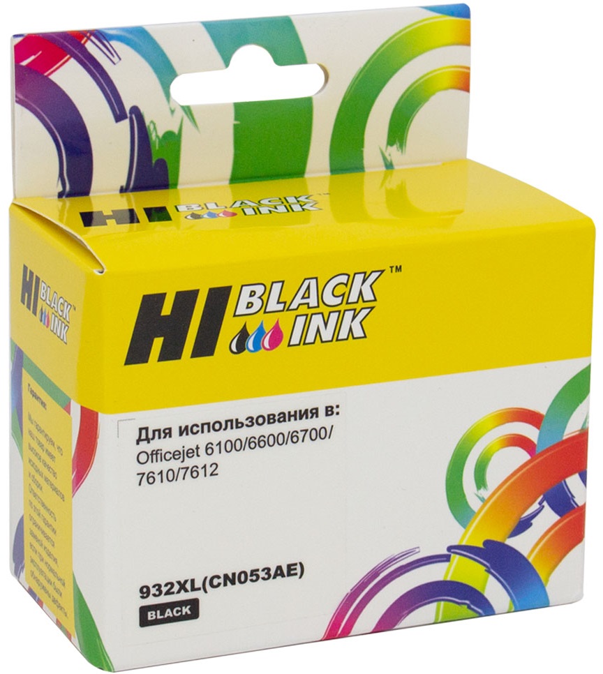 

Картридж Hi-Black 15011974332 (HB-CN053AE) для HP Officejet 6100/6600/6700, №932XL, Bk, 15011974332