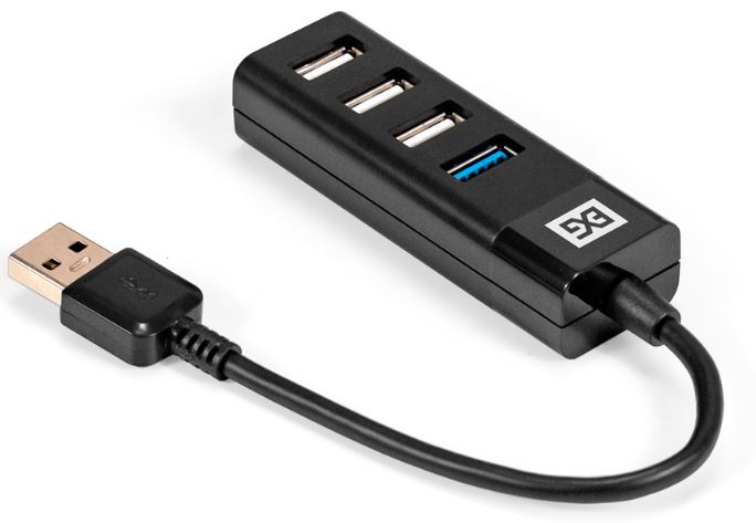 

Концентратор Exegate DUB-3213C EX298168RUS USB-Хаб 4-в-1 (кабель-адаптер USB3.0 Type-C > 3xUSB2.0, 1xUSB3.0, Plug and Play, черный), DUB-3213C