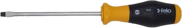 Изображение товара Отвертка Felo 90055410 шлицевая серия 900, двухкомпонентная рукоятка, 125 мм