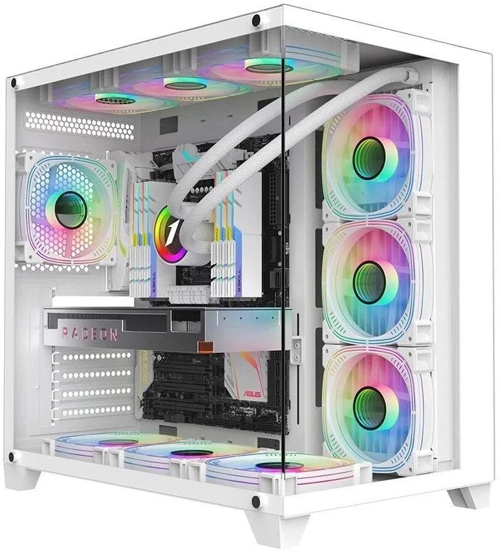 

Корпус ATX 1STPLAYER MEGAVIEW MV8-TP ARGB White, MEGAVIEW MV8-TP ARGB White