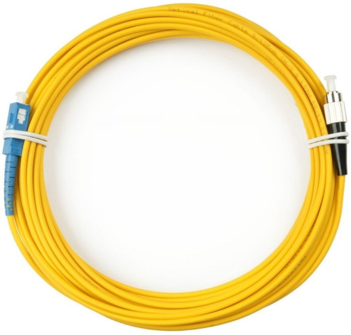 Изображение товара Оптический патч-корд Cabeus FOP(s)-9-SC-FC-15m для телекоммуникаций